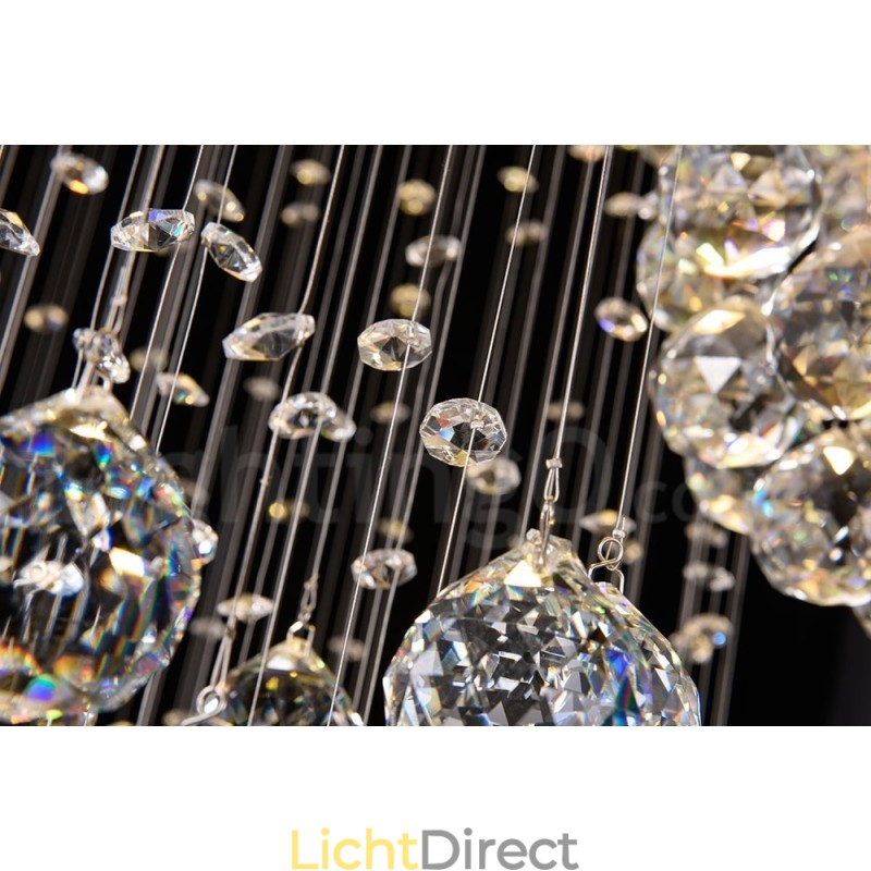 Extra Lengte 5 Meter Kristal Lange Plafond Hanglamp Moderne Kroonluchter Thuis Hangende Verlichting Kroonluchter Lampen Armaturen