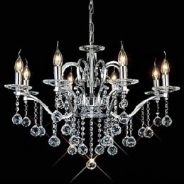 Elegante kristallen kroonluchter met 8 lampen
