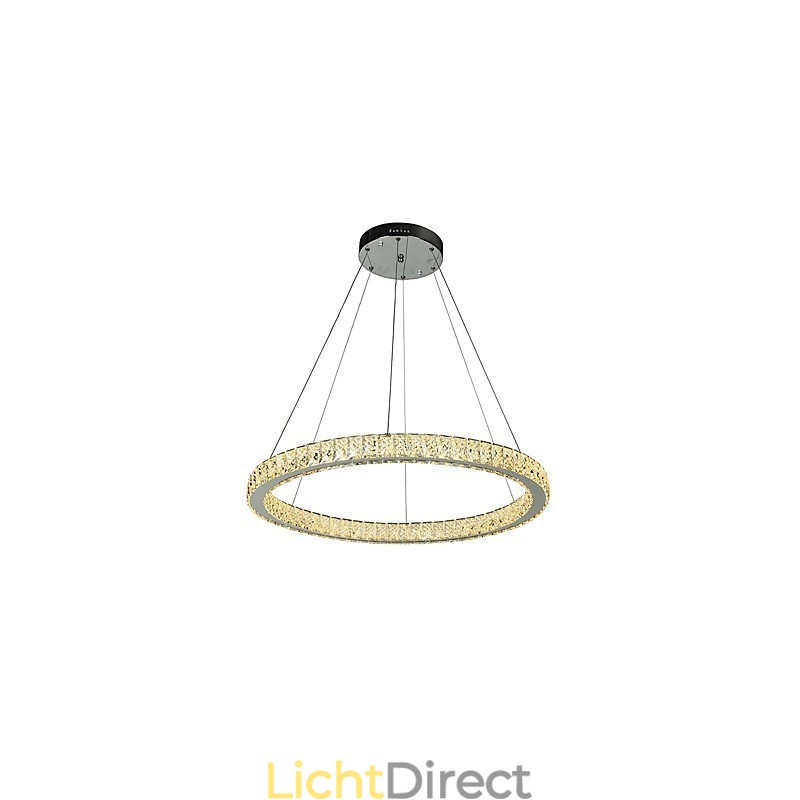Dimbare ringvormige plafondhanglamp, moderne kroonluchterverlichting, binnenverlichting met afstandsbediening