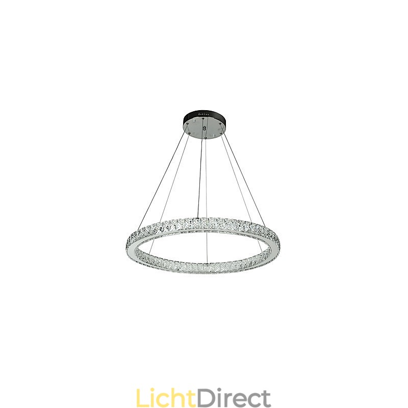 Dimbare ringvormige plafondhanglamp, moderne kroonluchterverlichting, binnenverlichting met afstandsbediening