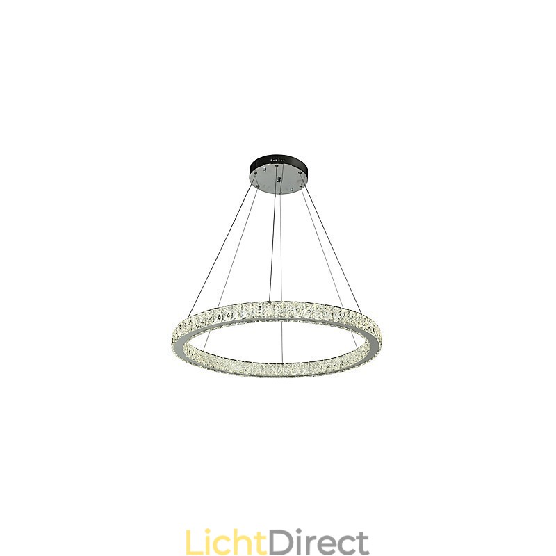 Dimbare ringvormige plafondhanglamp, moderne kroonluchterverlichting, binnenverlichting met afstandsbediening