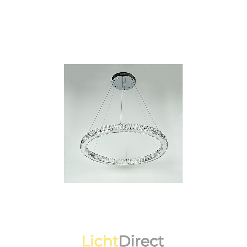 Dimbare ringvormige plafondhanglamp, moderne kroonluchterverlichting, binnenverlichting met afstandsbediening