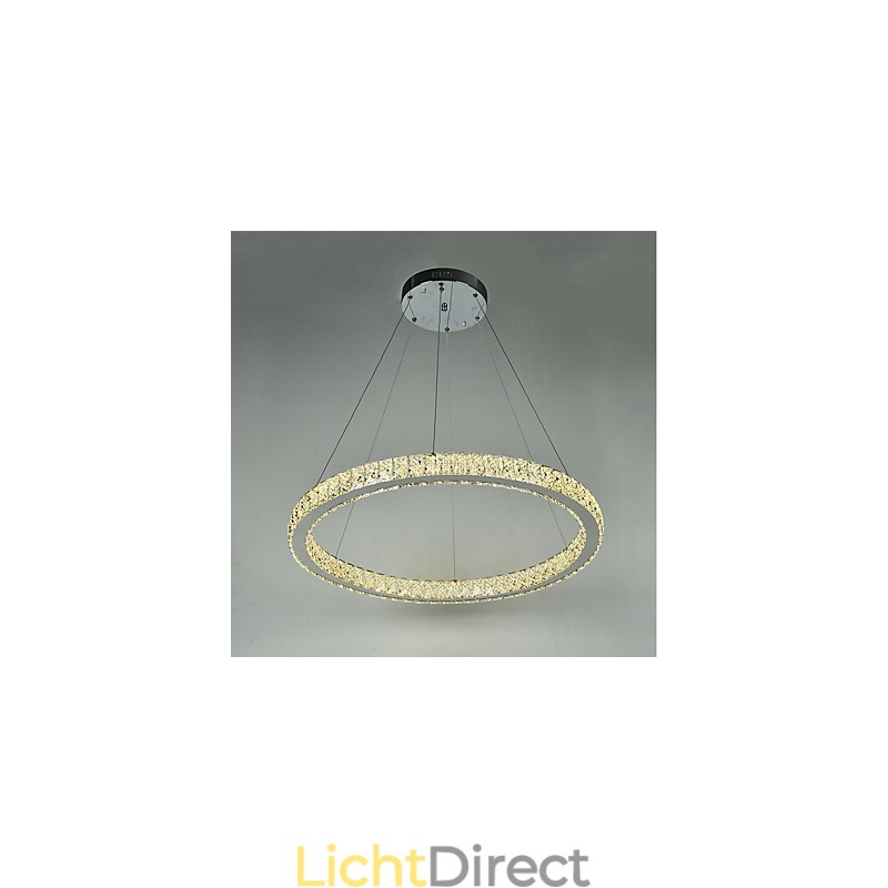 Dimbare ringvormige plafondhanglamp, moderne kroonluchterverlichting, binnenverlichting met afstandsbediening