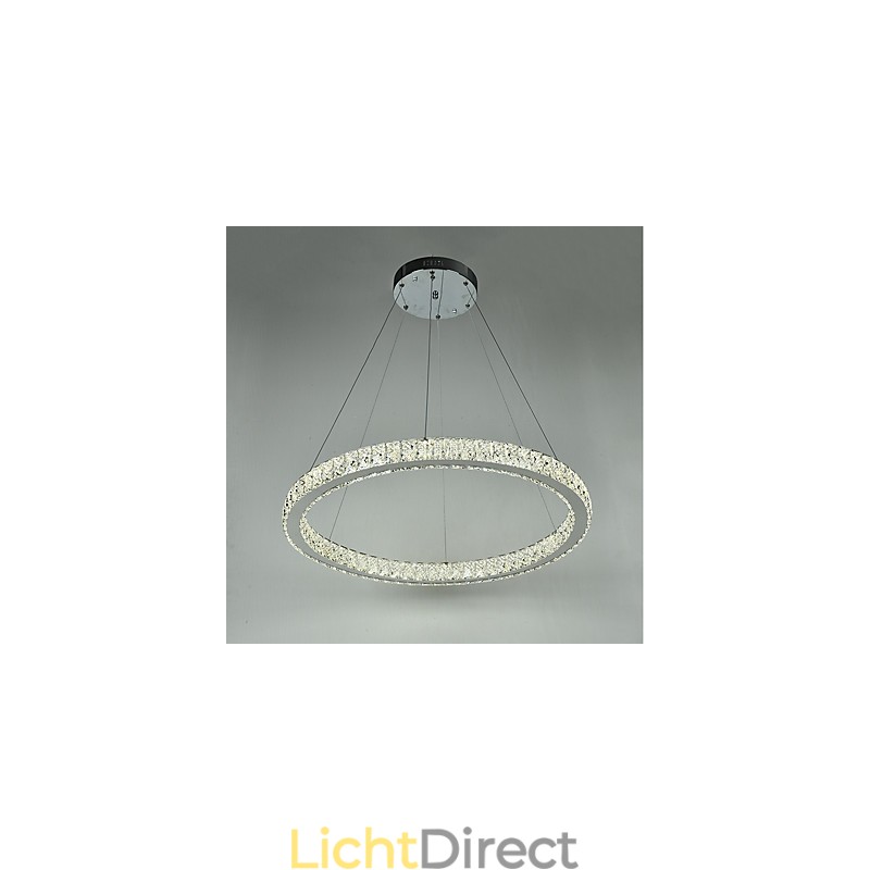 Dimbare ringvormige plafondhanglamp, moderne kroonluchterverlichting, binnenverlichting met afstandsbediening