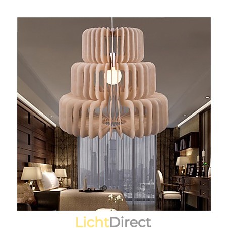 Vintage drielaags taarthouten kroonluchter