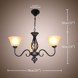 Traditioneel Klassiek Rustiek Lodge Vintage Retro Landelijk Andere kenmerken voor Mini Stijl Ontwerpers Metalen kroonluchter