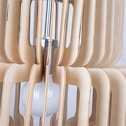 Vintage drielaags taarthouten kroonluchter