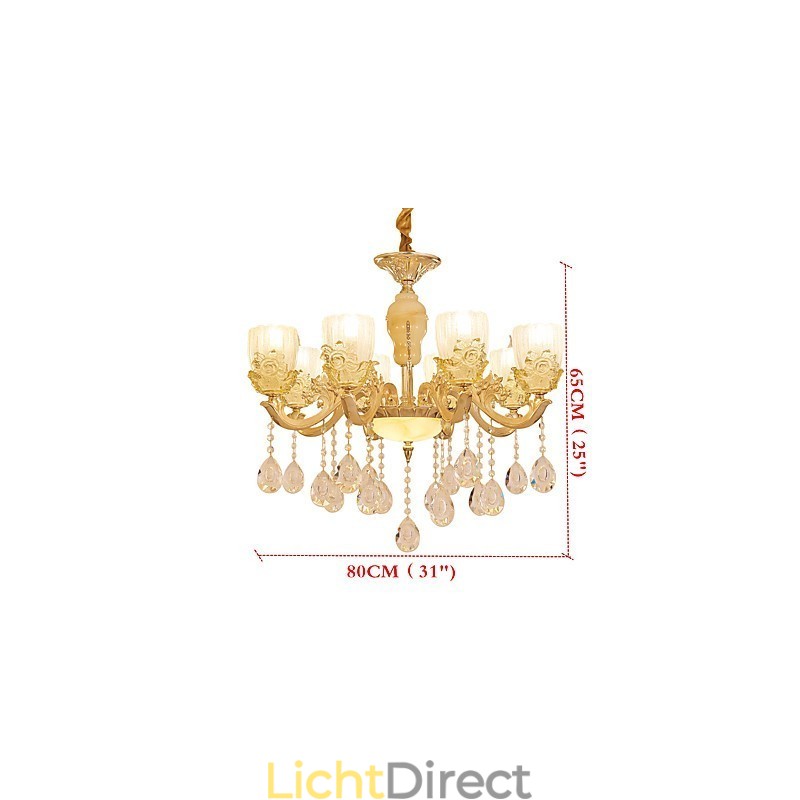 Europese stijl sfeer zinklegering kristal kroonluchter