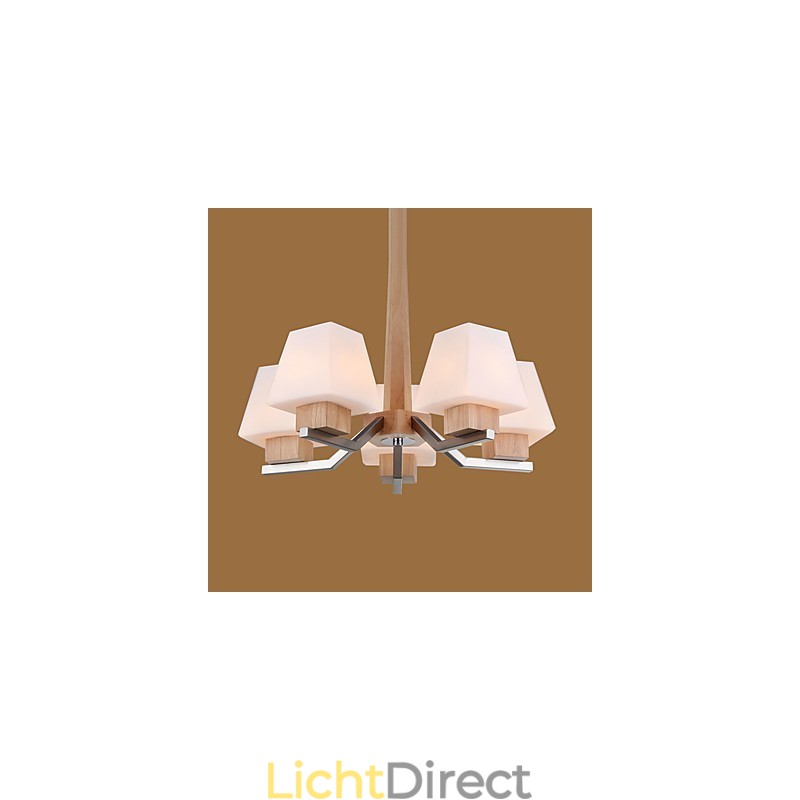 Moderne eigentijdse gegalvaniseerde eigenschap voor houten bamboe kroonluchter