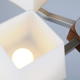 Moderne eigentijdse gegalvaniseerde eigenschap voor houten bamboe kroonluchter