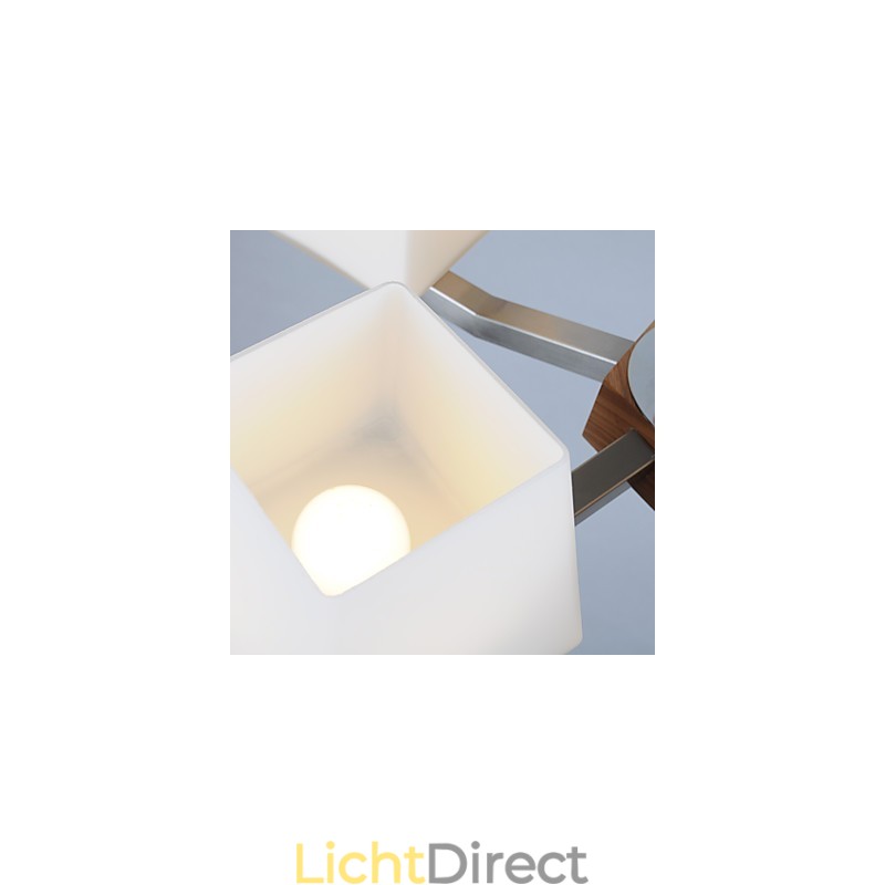 Moderne eigentijdse gegalvaniseerde eigenschap voor houten bamboe kroonluchter