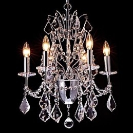 Moderne, eigentijdse, traditionele, klassieke, landelijke, chromen kenmerken voor kristallen metalen kroonluchter