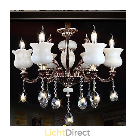 Jade Zinklegering Hanglamp 6 Lichts Kroonluchter Jade Zinklegering Hanglamp 6 Lichts Kroonluchter