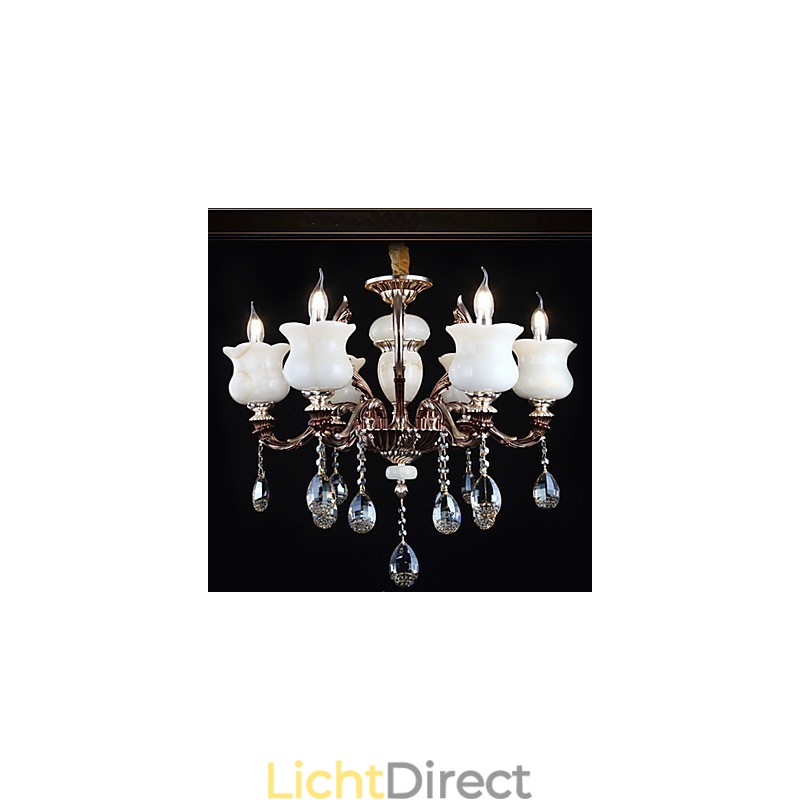 Jade Zinklegering Hanglamp 6 Lichts Kroonluchter