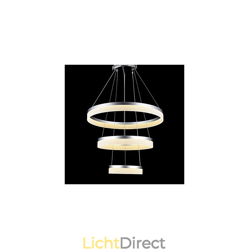 Ronde kroonluchterverlichting Verlichting Moderne acryllampen Luxe plafondlampen met drie ringen