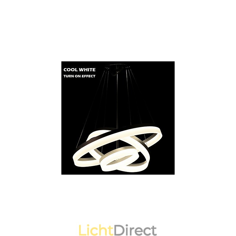 Ronde kroonluchterverlichting Verlichting Moderne acryllampen Luxe plafondlampen met drie ringen