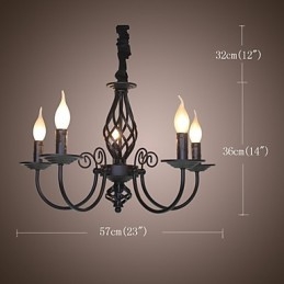 Modern Hedendaags Traditioneel Klassiek Vintage Retro Andere kenmerken voor Mini Stijl Kaars Stijl Metalen Kroonluchter