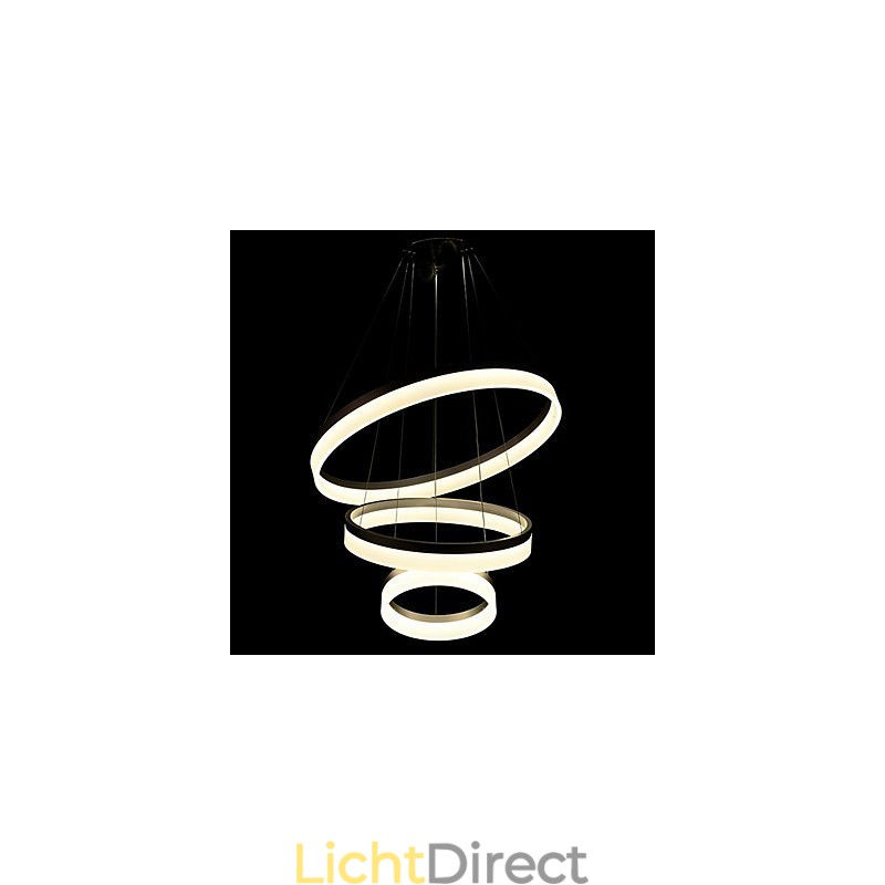 Ronde kroonluchterverlichting Verlichting Moderne acryllampen Luxe plafondlampen met drie ringen