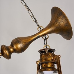 Rustieke Lodge Vintage Retro Landelijke Wereldbol Schilderij Kenmerk voor Mini Stijl Ontwerpers Metalen Kroonluchter