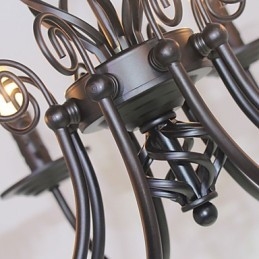 Europese eenvoudige ijzeren lamp kaarslamp 8 kroonluchter