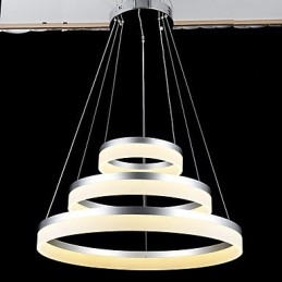 Ronde kroonluchterverlichting Verlichting Moderne acryllampen Luxe plafondlampen met drie ringen