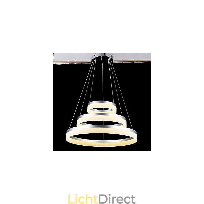 Ronde kroonluchterverlichting Verlichting Moderne acryllampen Luxe plafondlampen met drie ringen