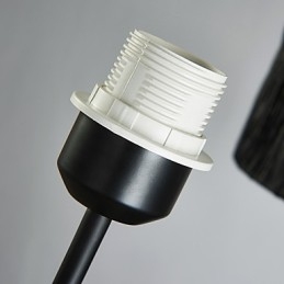 3-lichts traditionele klassieke kroonluchter met eenvoudige stoffen trommelkap