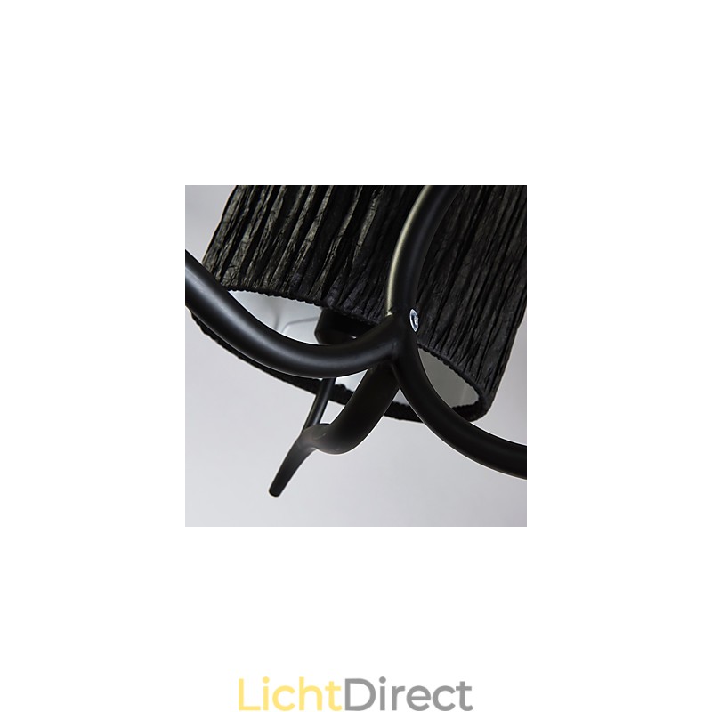 3-lichts traditionele klassieke kroonluchter met eenvoudige stoffen trommelkap