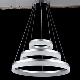 Ronde kroonluchterverlichting Verlichting Moderne acryllampen Luxe plafondlampen met drie ringen