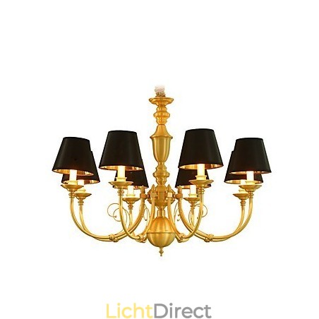 Kroonluchter Traditioneel Klassiek Landelijk Messing Kenmerk voor Mini Stijl Metaal 8 Lampen Kroonluchter Traditioneel Klassiek Landelijk Messing Kenmerk voor Mini Stijl Metaal 8 Lampen