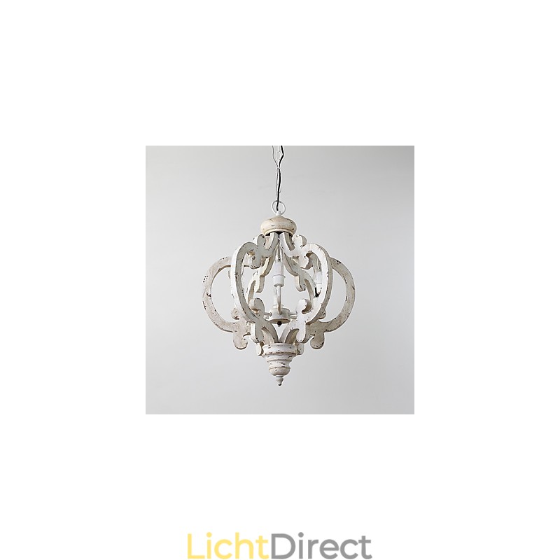 Vintage schilderij kenmerk mini stijl houten bamboe kroonluchter lamp de decoratieve hanglamp