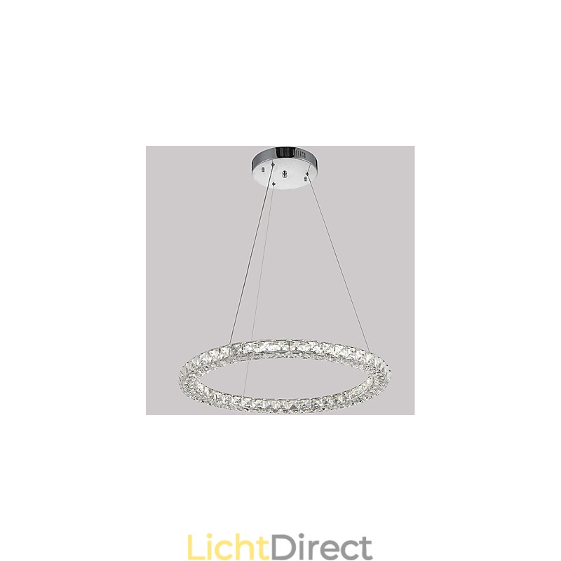 Moderne Ring Kristallen Plafond Hanglamp Kristallen Kroonluchter Licht Binnenverlichting Lampen Armaturen Dimbaar met Afstandsbediening