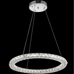 Moderne Ring Kristallen Plafond Hanglamp Kristallen Kroonluchter Licht Binnenverlichting Lampen Armaturen Dimbaar met Afstandsbediening
