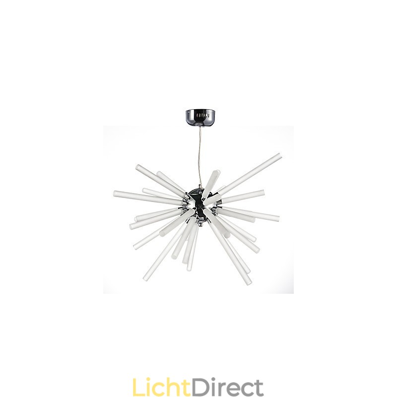 Globe Chrome-functie voor kristallen metalen kroonluchter