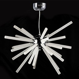 Globe Chrome-functie voor kristallen metalen kroonluchter