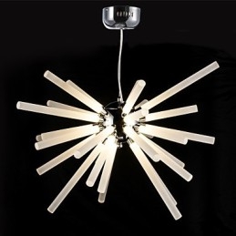 Globe Chrome-functie voor kristallen metalen kroonluchter