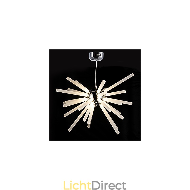 Globe Chrome-functie voor kristallen metalen kroonluchter