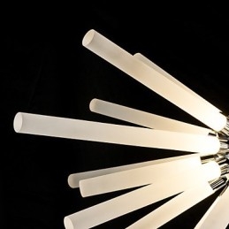 Globe Chrome-functie voor kristallen metalen kroonluchter