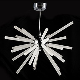 Globe Chrome-functie voor kristallen metalen kroonluchter