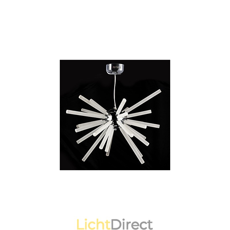 Globe Chrome-functie voor kristallen metalen kroonluchter