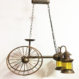 Rustieke Lodge Vintage Retro Landelijke Wereldbol Schilderij Kenmerk voor Mini Stijl Ontwerpers Metalen Kroonluchter