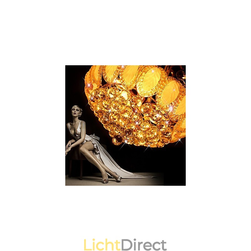 Moderne luxe kroonluchter kristallen hanglamp diameter 50 cm bevat 8 lampen