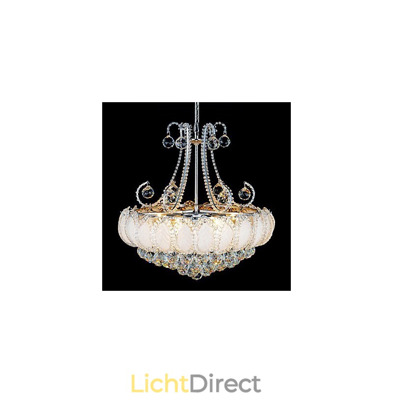 Moderne luxe kroonluchter kristallen hanglamp diameter 50 cm bevat 8 lampen