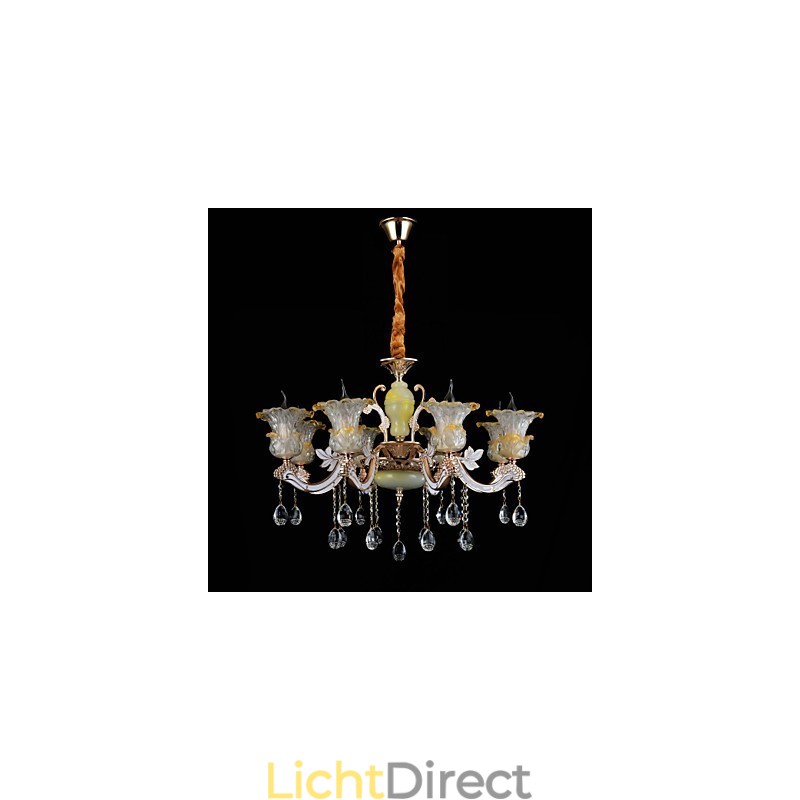 Moderne, eigentijdse, traditionele, klassieke zinklegering met kristallen mini-stijl hanglamp van metaal