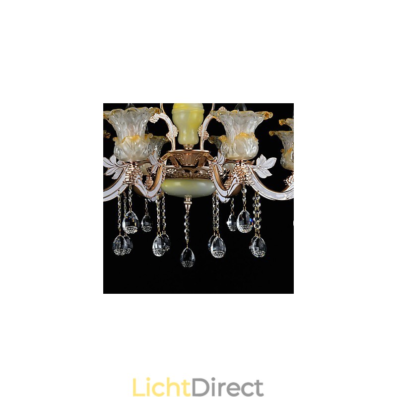 Moderne, eigentijdse, traditionele, klassieke zinklegering met kristallen mini-stijl hanglamp van metaal