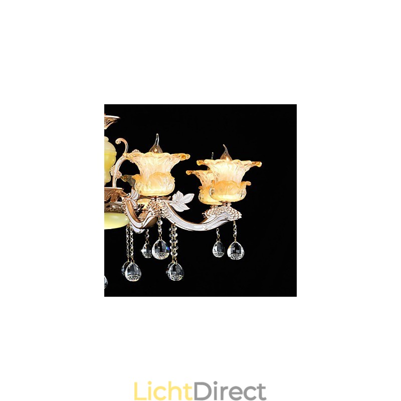 Moderne, eigentijdse, traditionele, klassieke zinklegering met kristallen mini-stijl hanglamp van metaal