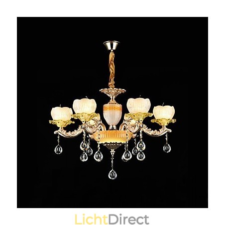 Traditionele klassieke zinklegeringsfunctie voor kristallen mini-stijl metalen kroonluchter met 6 lampen Traditionele klassieke zinklegeringsfunctie voor kristallen mini-stijl metalen kroonluchter met 6 lampen