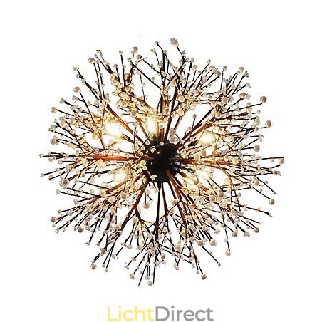 Moderne kroonluchter vuurwerk vintage smeedijzer met 8 lampen kroonluchter eiland hanglamp plafondlamp