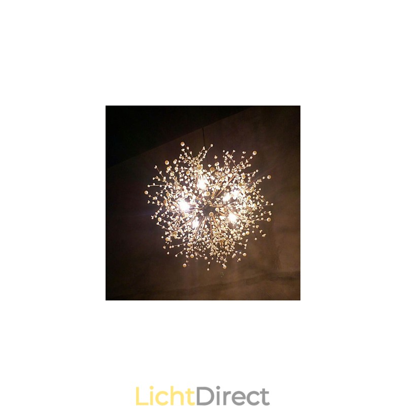 Moderne kroonluchter vuurwerk vintage smeedijzer met 8 lampen kroonluchter eiland hanglamp plafondlamp