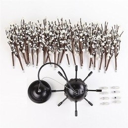 Moderne kroonluchter vuurwerk vintage smeedijzer met 8 lampen kroonluchter eiland hanglamp plafondlamp